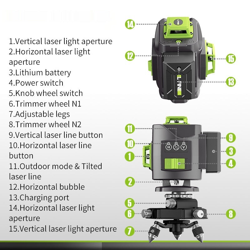 16 Lines 3D12 Lines Green Laser Level Laser Level