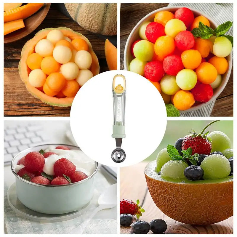 Fruit Baller Scoop Melon Baller Scoop Fruit Ball Cutter Ergonomic Grip Watermelon Scooper Spoon Fruit Scooper And Baller Cookie Kitchen Gadgets