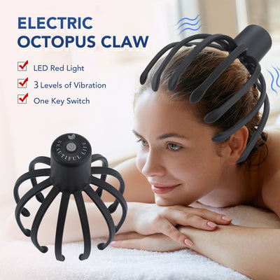 Electric Octopus Claw Scalp Massager Head Scratching Meridian Dredging Relief Stress Improve Sleep Vibration Head Scratcher