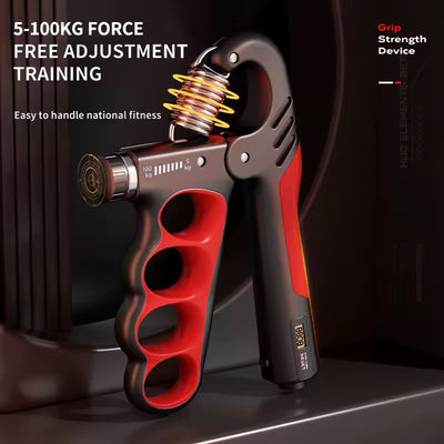 Adjustable 11-220 LB Hand Grip Strengthener – Anti-Slip Trainer for Improved Grip Strength