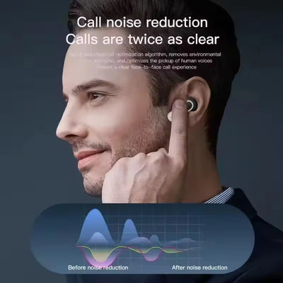 V8 Smart Touch Wireless Earbuds – ANC/ENC Noise-Canceling, LCD Screen TWS Earphones