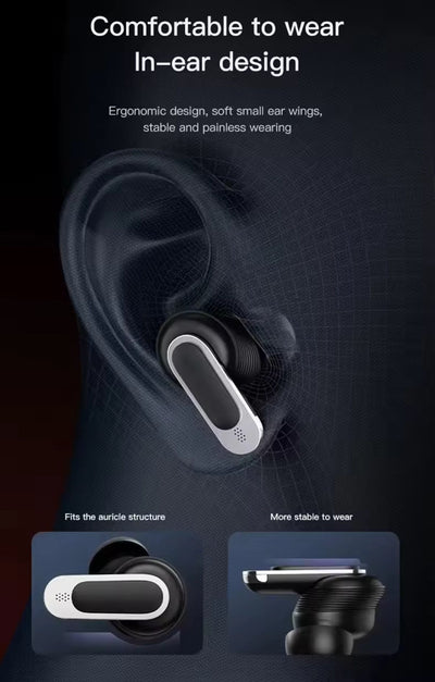 V8 Smart Touch Wireless Earbuds – ANC/ENC Noise-Canceling, LCD Screen TWS Earphones