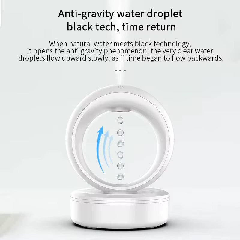 Anti-Gravity Water Drop Humidifier & Diffuser – Droplet Backflow Aroma Therapy