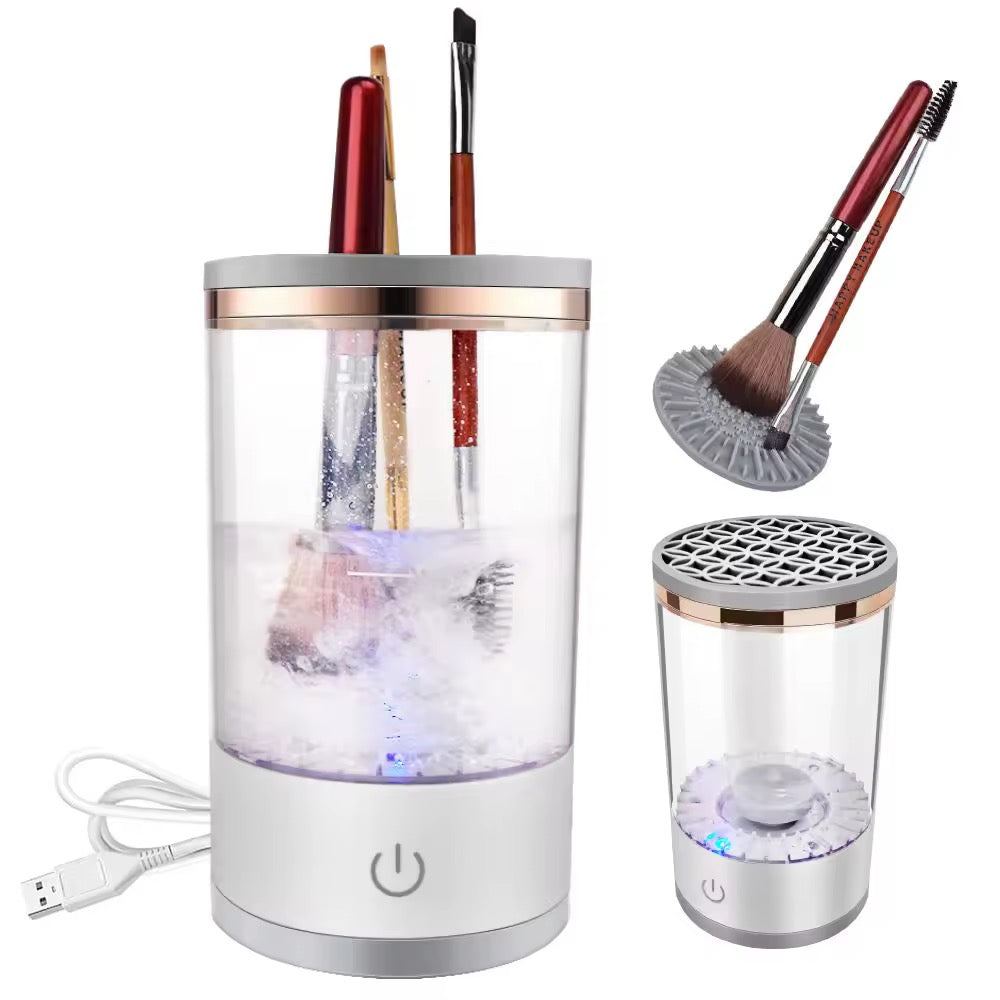 Automatic Electric Makeup Brush Cleaner & Spinner – Quick and Convenient Cleaning Device