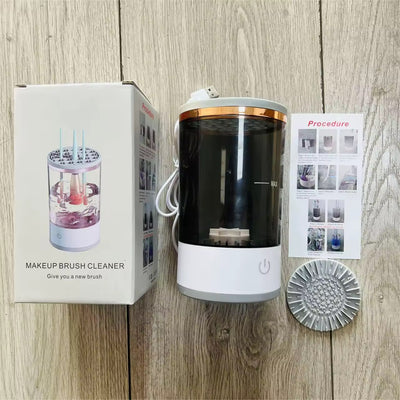 Automatic Electric Makeup Brush Cleaner & Spinner – Quick and Convenient Cleaning Device