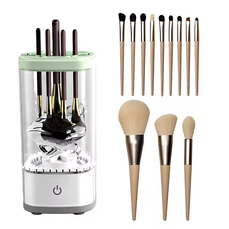 Automatic Electric Makeup Brush Cleaner & Spinner – Quick and Convenient Cleaning Device