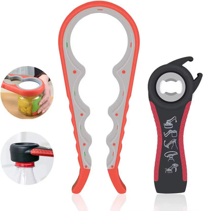 Easy Grip Jar & Bottle Opener Kit – Multi-Function Silicone Handle for Effortless Opening