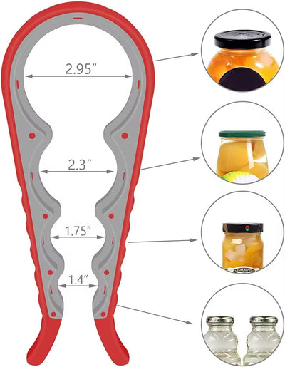 Easy Grip Jar & Bottle Opener Kit – Multi-Function Silicone Handle for Effortless Opening