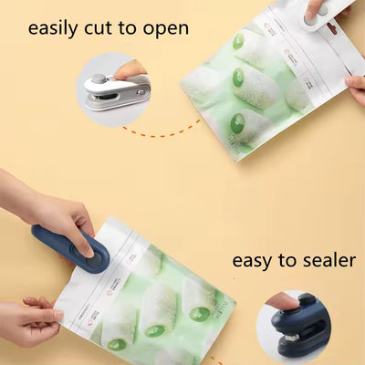 2-in-1 USB Rechargeable Mini Vacuum Food Sealer & Chip Bag Sealer – Fresh Snack Storage Solution”