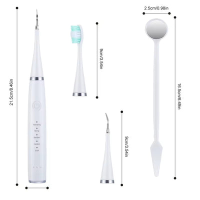 2-in-1 Powerful Ultrasonic Electric Toothbrush & Dental Plaque Remover Kit