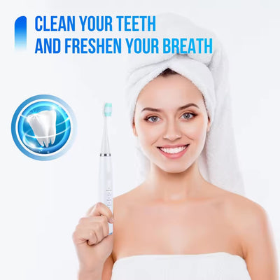 2-in-1 Powerful Ultrasonic Electric Toothbrush & Dental Plaque Remover Kit