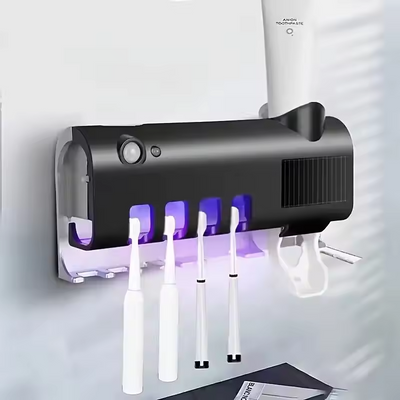 Electric Smart Toothbrush Holder & UV Sterilizer – Multifunctional Wall-Mounted Toothpaste Dispenser for Bathroom