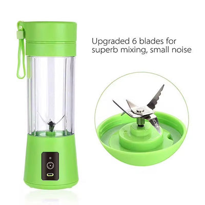 USB Mini 6-Blade Portable Smoothie & Juice Blender – 380ml