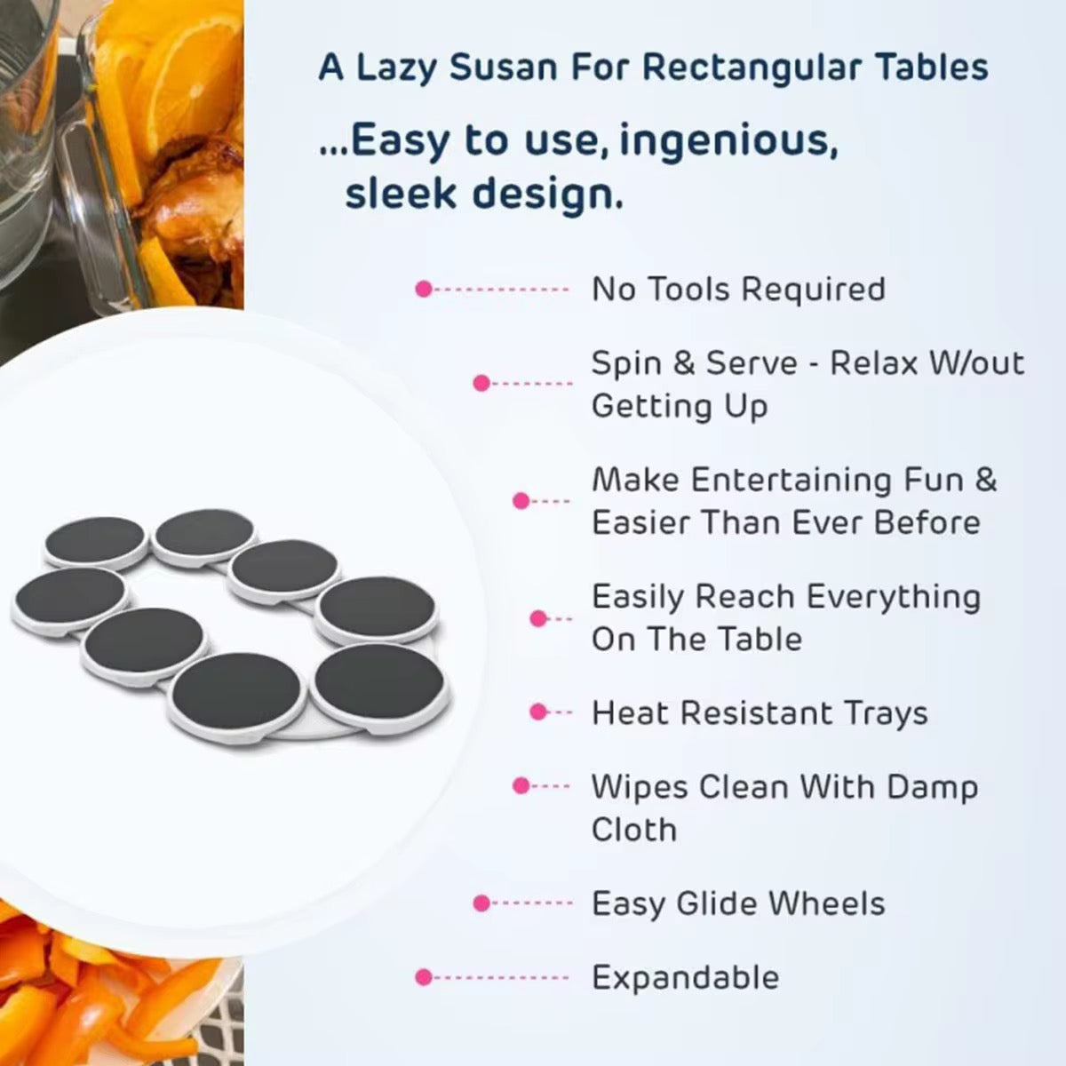 Table Rotating Food Portable Rotating Tray