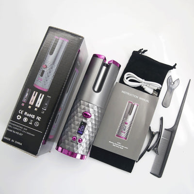 Wireless Hair Curler Hair Curler Portable Usb Charging Automatic Curler Hair Curler