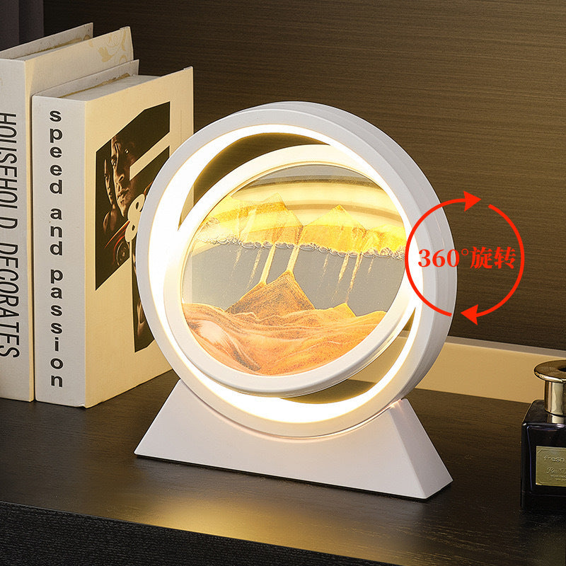 Creative Quicksand Painting Bluetooth Audio Table Lamp Decoration